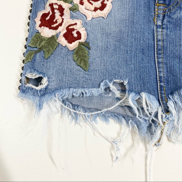 FREE PEOPLE Wild Rose Ember Embroidered Mini Skirt - Picture 4 of 9